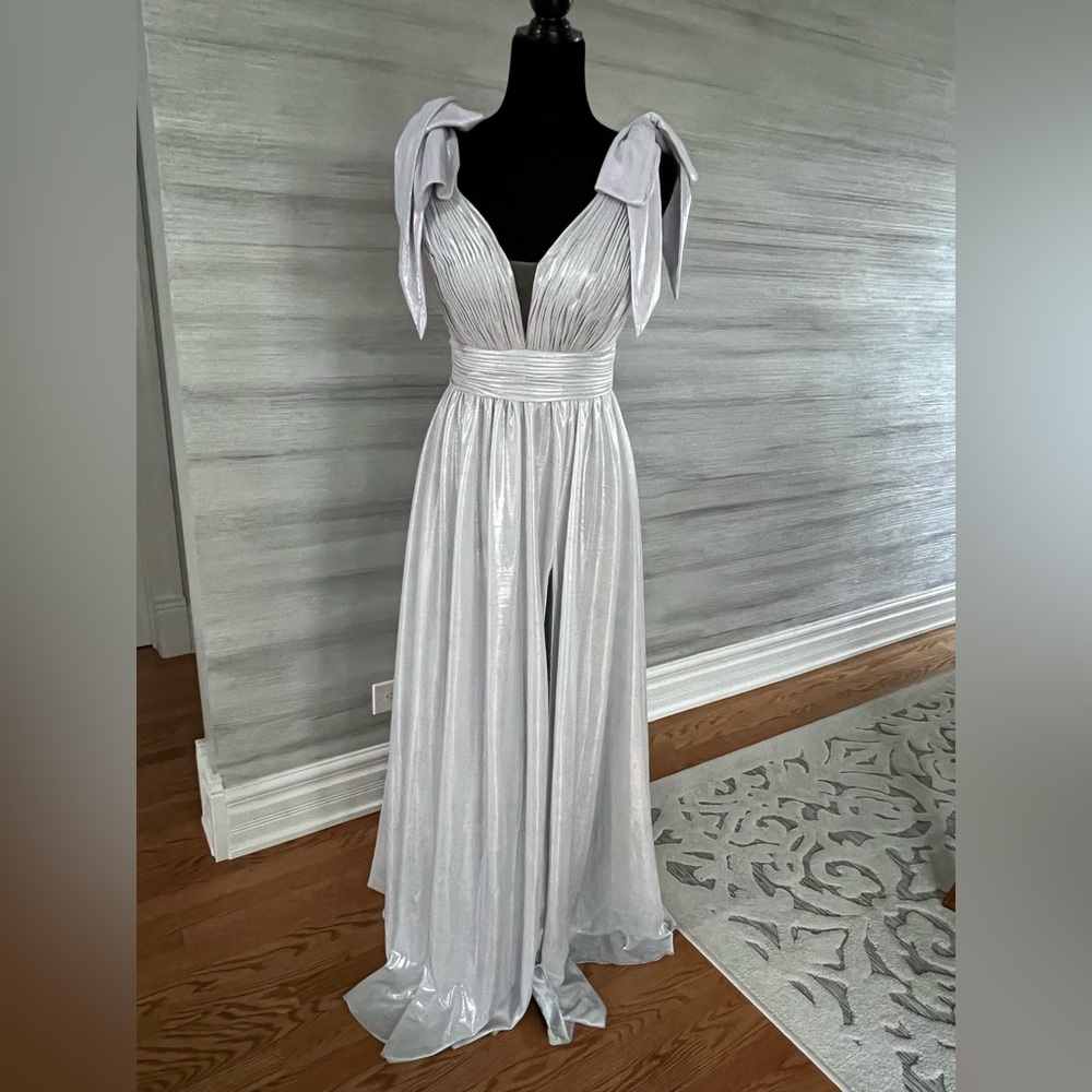 Silver Mac Duggal Dress